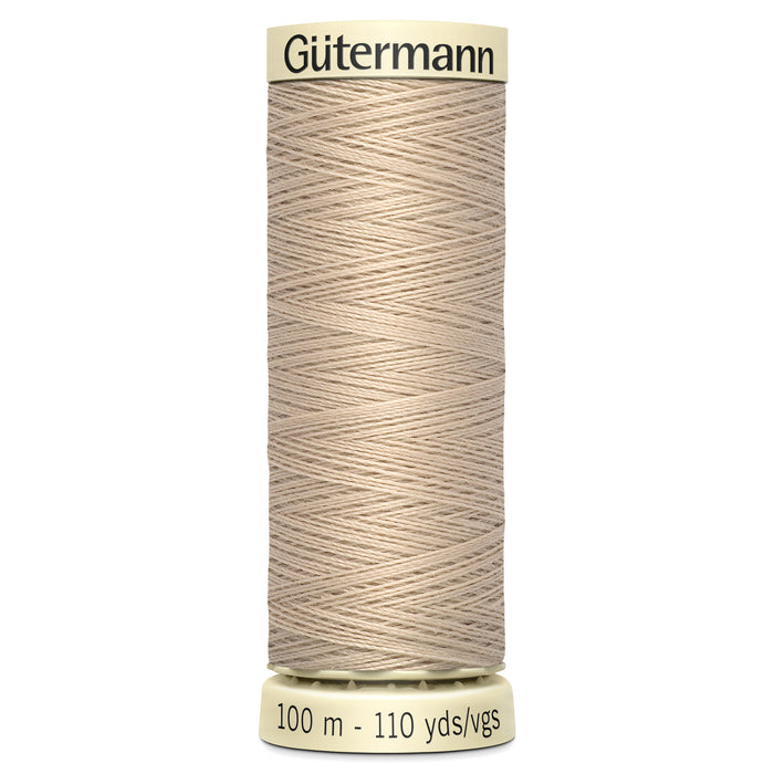 Gutermann Sew-All Thread 100m - Beige, Black, Brown, Cream, Grey & White