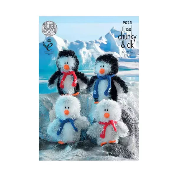 Knitting Pattern Penguins King Cole Tinsel Chunky - 9025