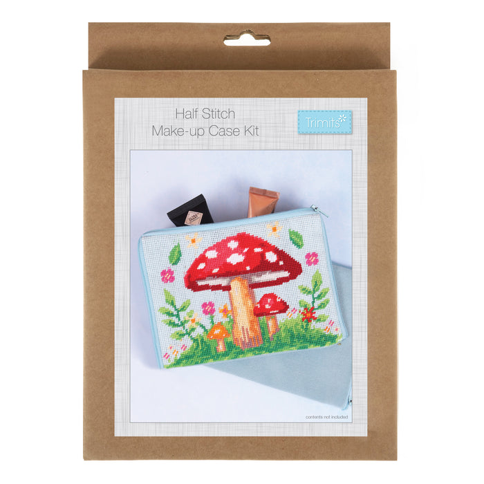Trimits Half Stitch Kit Make-Up Case Kit Toadstool GCS167