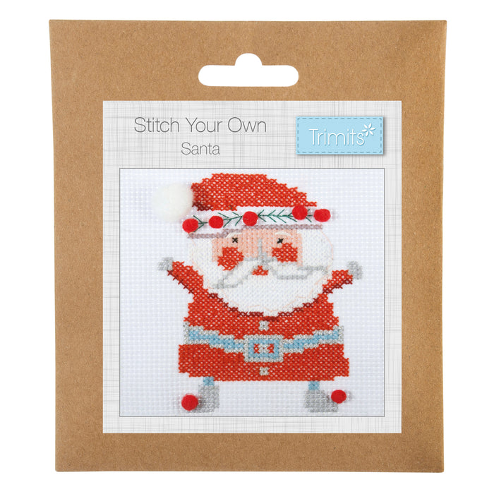 Trimits Mini Cross Stitch Kit Santa GCS86