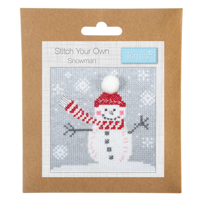 Trimits Mini Cross Stitch Kit Snowman GCS68