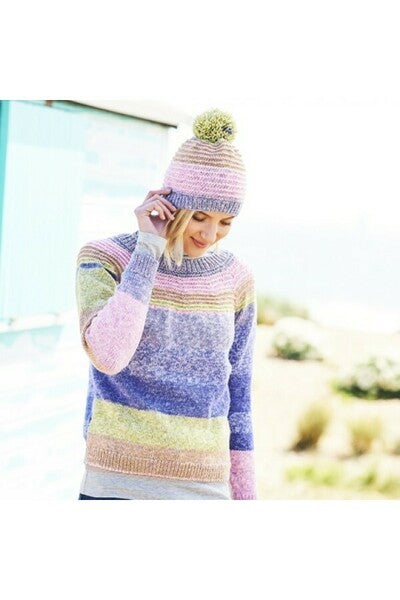 Knitting Pattern Sweater, Snood & Hat Stylecraft Batik Swirl DK - 9671