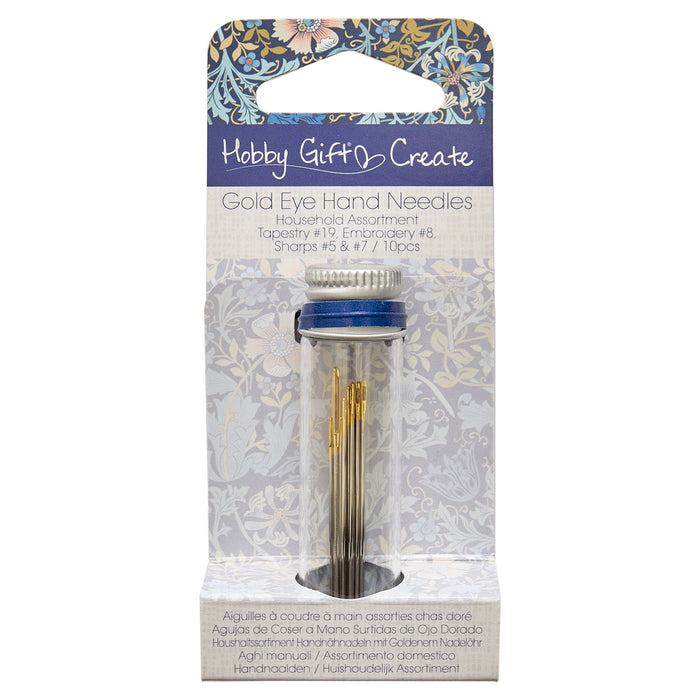 Hobby Gift Create Gold Eye hand Needles in a Jar 10 Pcs Assorted HGC214G.01