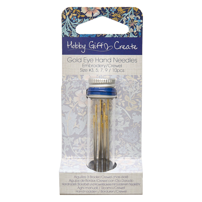 Hobby Gift Create Gold Eye HAnd Needles Embroidery / Crewel 10 Pcs Assorted HGC280G.39.01