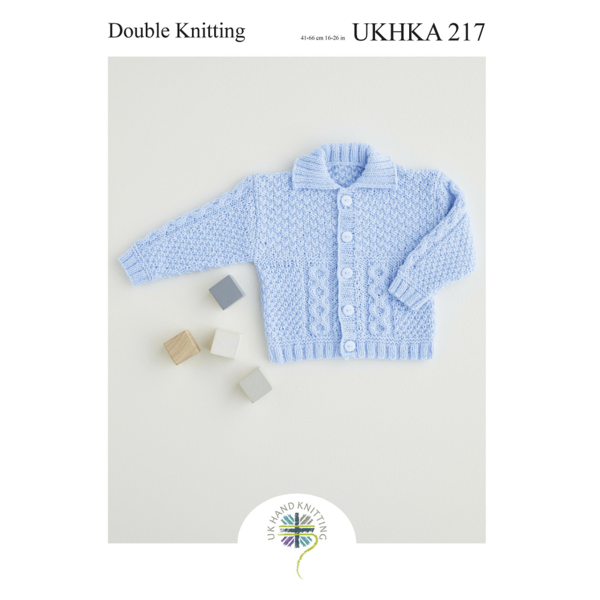 Knitting Pattern Baby Jackets Double Knitting UKHKA 217