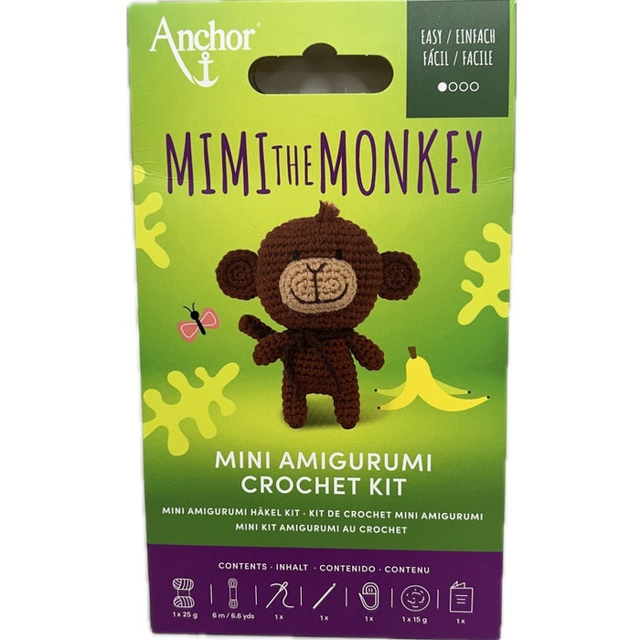 Anchor Mini Amigurumi Crochet Kit Mimi The Monkey Art.A28C05-XS