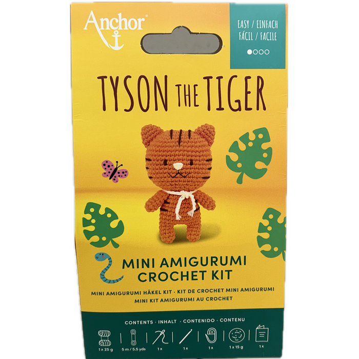 Anchor Mini Amigurumi Crochet Kit Tyson The Tiger Art.A28C01-XS
