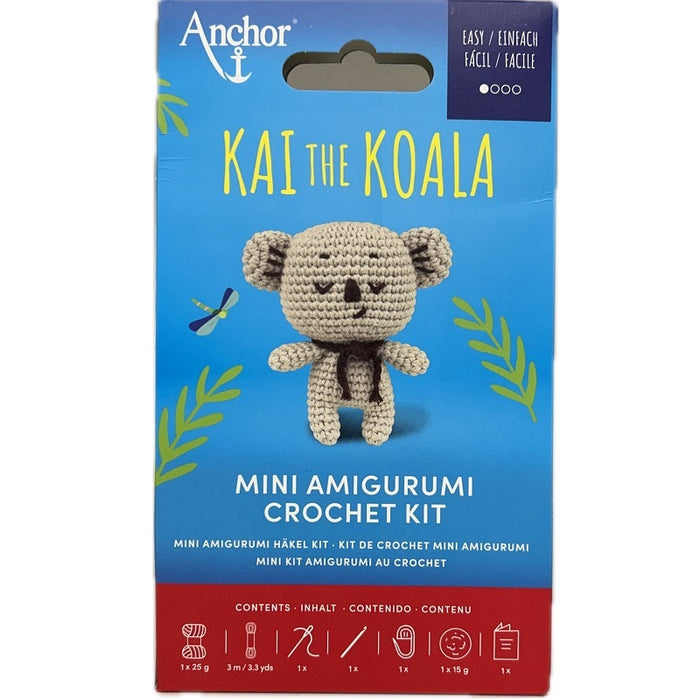 Anchor Mini Amigurumi Crochet Kit Kai The Koala Art.A28C02-XS