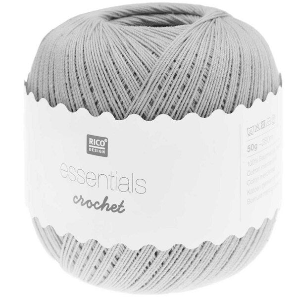 Rico Essentials Crochet Cotton Yarn 50g - Smokey Blue 017