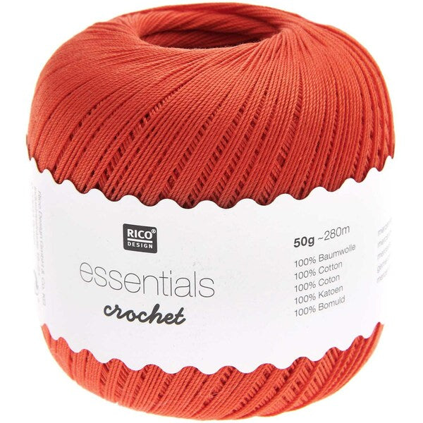 Rico Essentials Crochet Cotton Yarn 50g - Coral 033