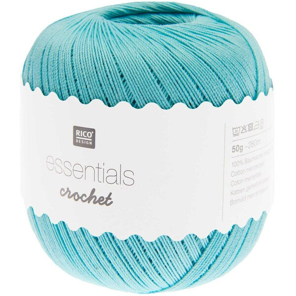 Rico Essentials Crochet Cotton Yarn 50g - Blue 010