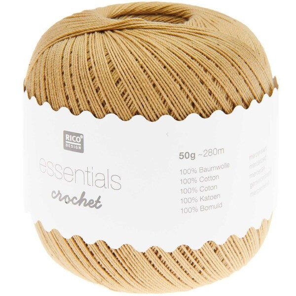 Rico Essentials Crochet Cotton Yarn 50g - Gold 025