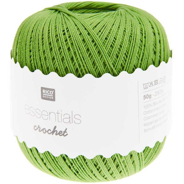 Rico Essentials Crochet Cotton Yarn 50g - Green 009