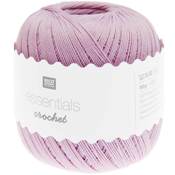 Rico Essentials Crochet Cotton Yarn 50g - Lilac 006
