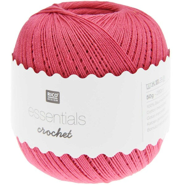 Rico Essentials Crochet Cotton Yarn 50g - Pink 005