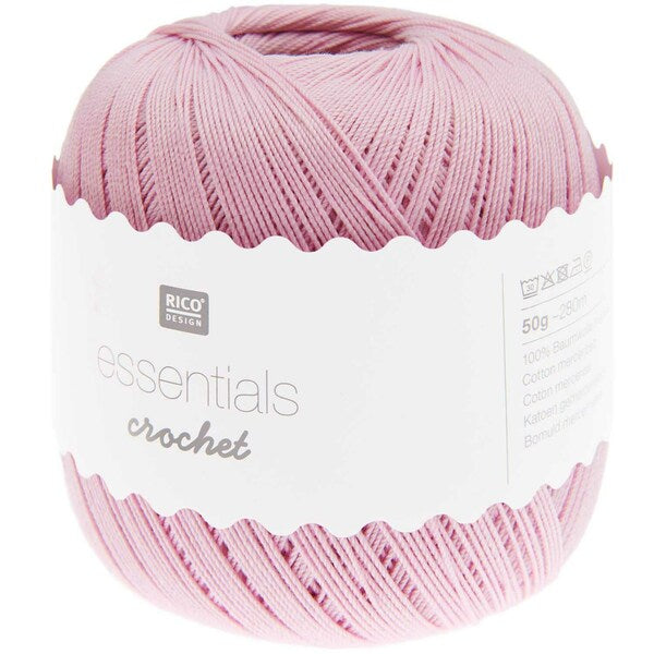 Rico Essentials Crochet Cotton Yarn 50g - Pink 021