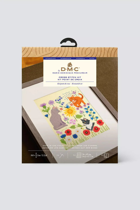 DMC Cross Stitch Kit Cats In The Fields By Marie-Dominique Procureur BK2002