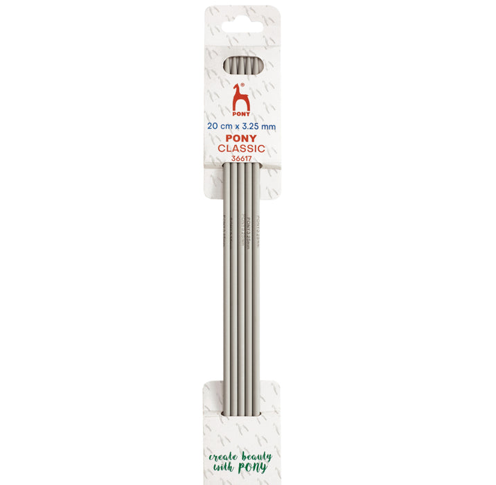 Pony Classic Double Pointed Needles Set of 5 20cm - All Sizes