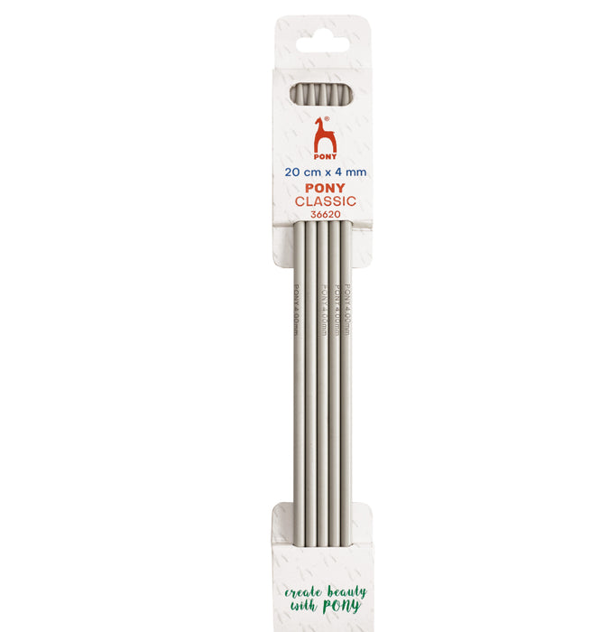 Pony Classic Double Pointed Needles Set of 5 20cm - All Sizes