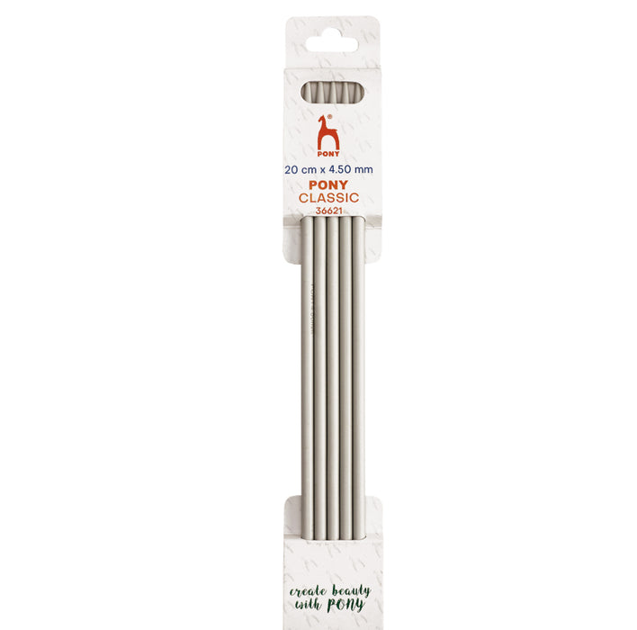 Pony Classic Double Pointed Needles Set of 5 20cm - All Sizes