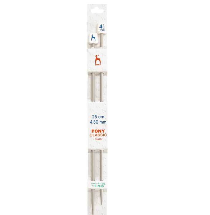 Pony Classic Single-Ended Knitting Needles 25cm 4.50mm P31610