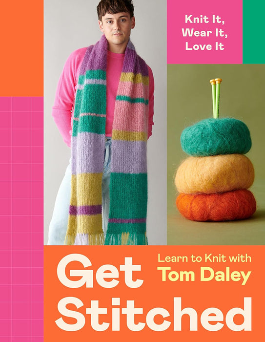 Get Stitched Learn to Knit with Tom Daley (Hardback Book) - sp