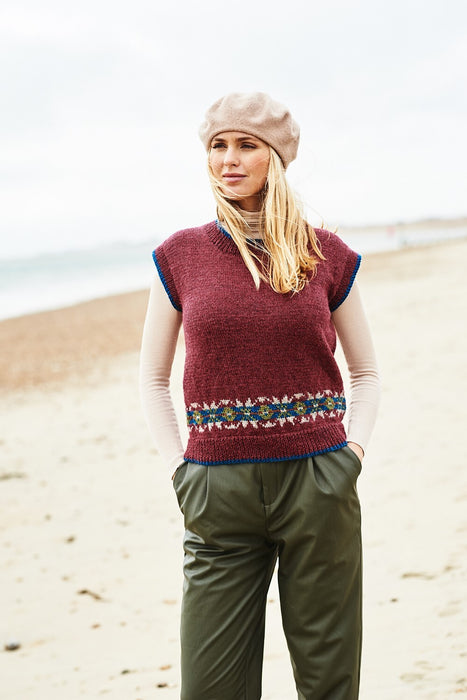 Knitting Pattern Round & V Neck Tank Tops in Stylecraft Highland Heathers DK 9865