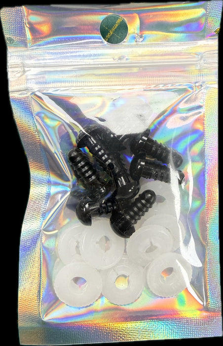 Toy Eyes 9mm Black 4 Pairs