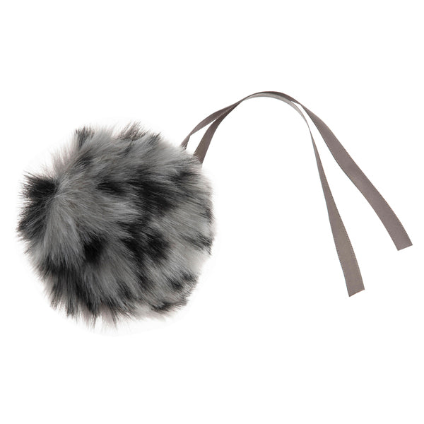 Trimits Faux Fur Pom Pom 11cm Leopard Grey - TTPOM12/GLEO