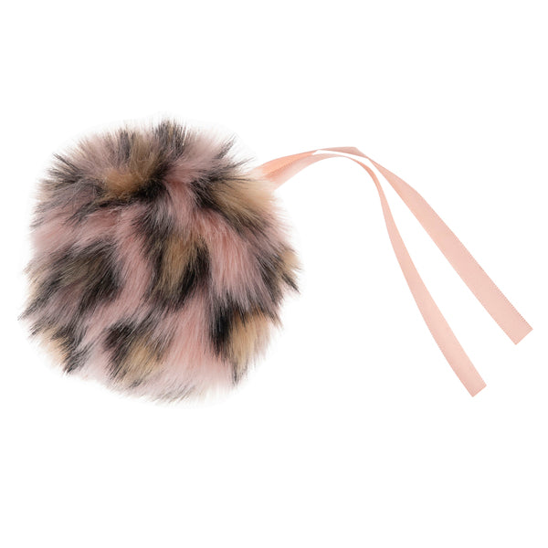 Trimits Faux Fur Pom Pom 11cm Leopard Pink - TTPOM12/PLEO