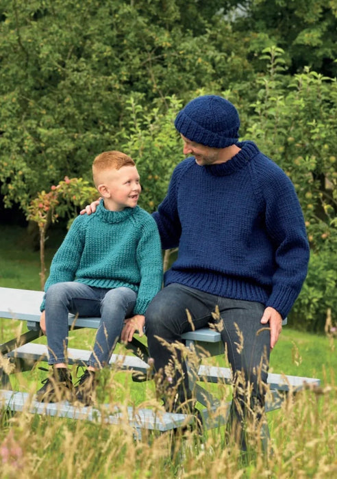 Knitting Pattern Sweater & Hat in Wendy Super Chunky 7055