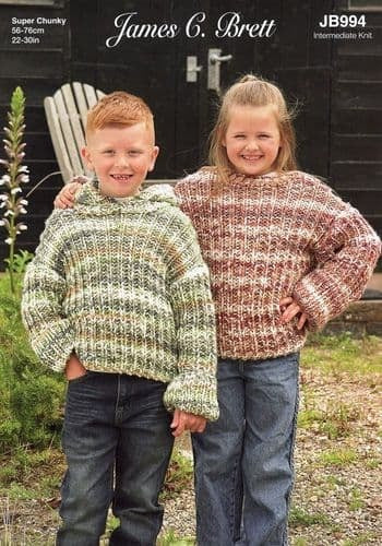 Knitting Pattern Sweater in James C.Brett Undertones Super Chunky JB994