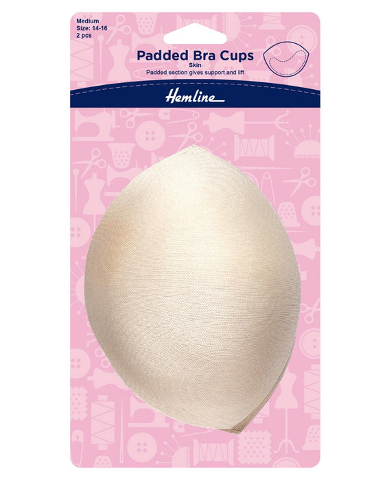 Hemline Padded Bra Cups size 14-16 Medium Skin Tone 1 Pair H963.M\S