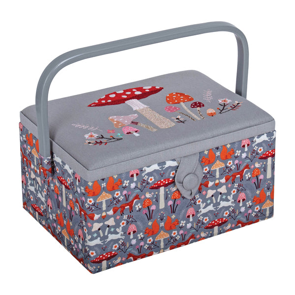 Hobby Gift Sewing Box (M) Embroidered Woodland Toadstool - MRME/643