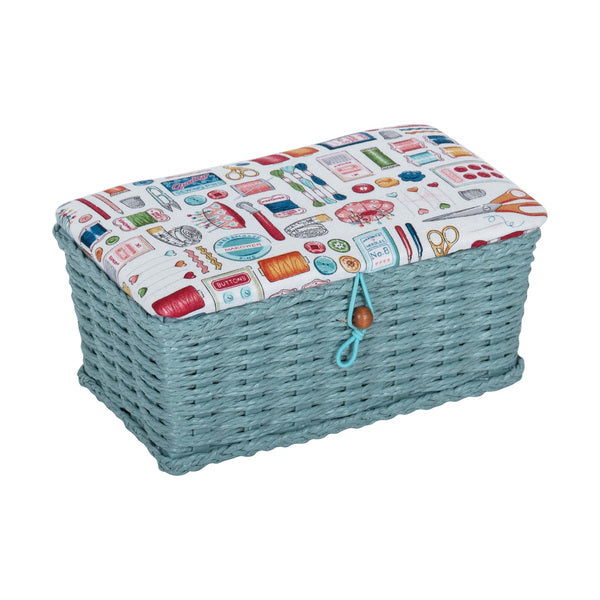 Hobby Gift Sewing Box (S) Wicker Basket Sewing Notions - HGSW/638