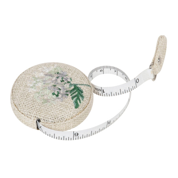 Hobby Gift Tape Measure Embroidered Hydrangea - MRTK23E/65