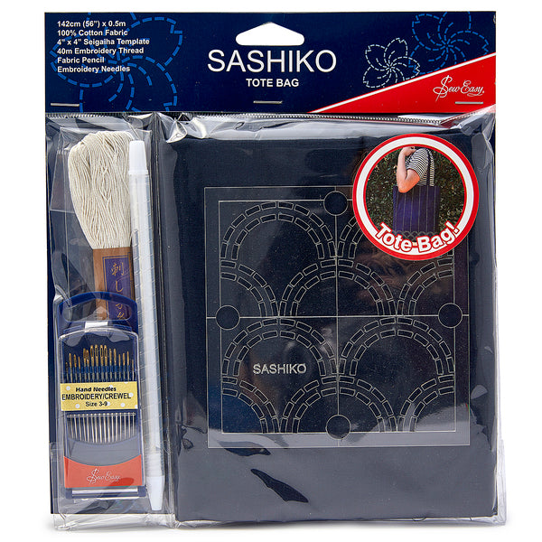 Sew Easy Sashiko Tote Bag Kit - ERS.014