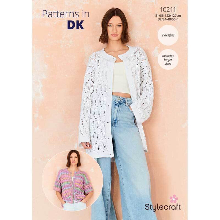 Knitting Pattern Cardigan & Coat in Stylecraft Colour Burst DK 10211