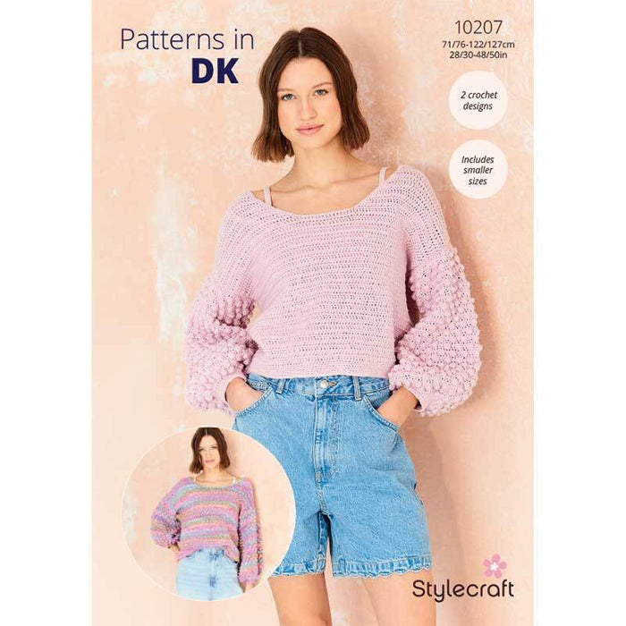 Crochet Pattern Sweaters in Stylecraft Colourburst DK 10207