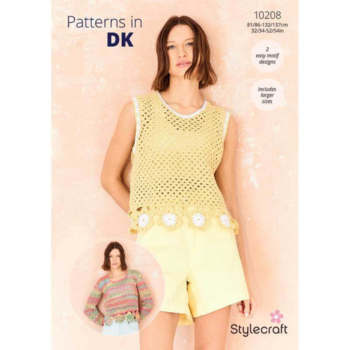 Crochet Pattern Vest & Sweater in Stylecraft Colour Burst DK 10208