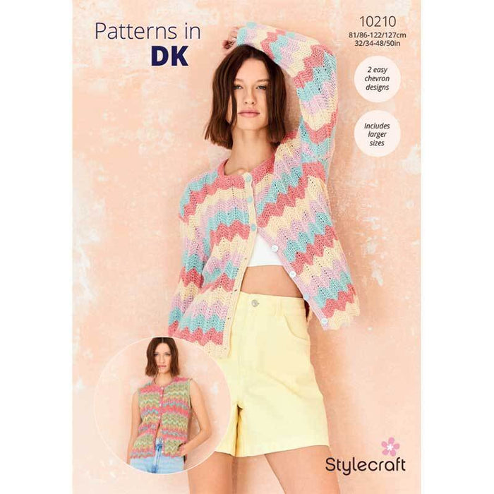 Knitting Pattern Waistcoats & Cardigan in Stylecraft Colour Burst KDK 10210