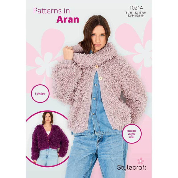 Knitting Pattern Loopy Stitch Cardigan & Snood in Stylecraft Aran 10214