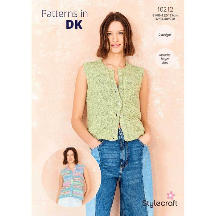 Knitting Pattern Waistcoats in Stylecraft Colour Burst DK 10212