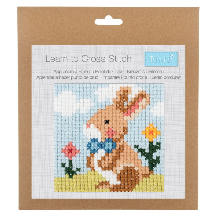 Trimits Learn To Cross Stitch Kit Bunny GCS227