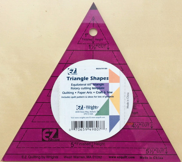 EZ Quilting Equilateral 60 degree Agrylic Triangle Template (Purple) - 882670180