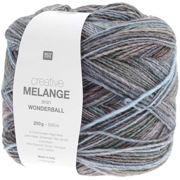 Rico Creative Melange Aran Wonderball Yarn 200g