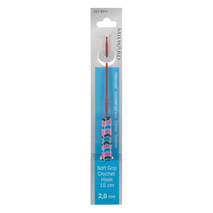 Milward Crochet Hook Soft Grip With Polymer Clay Handles 15cm - All Sizes