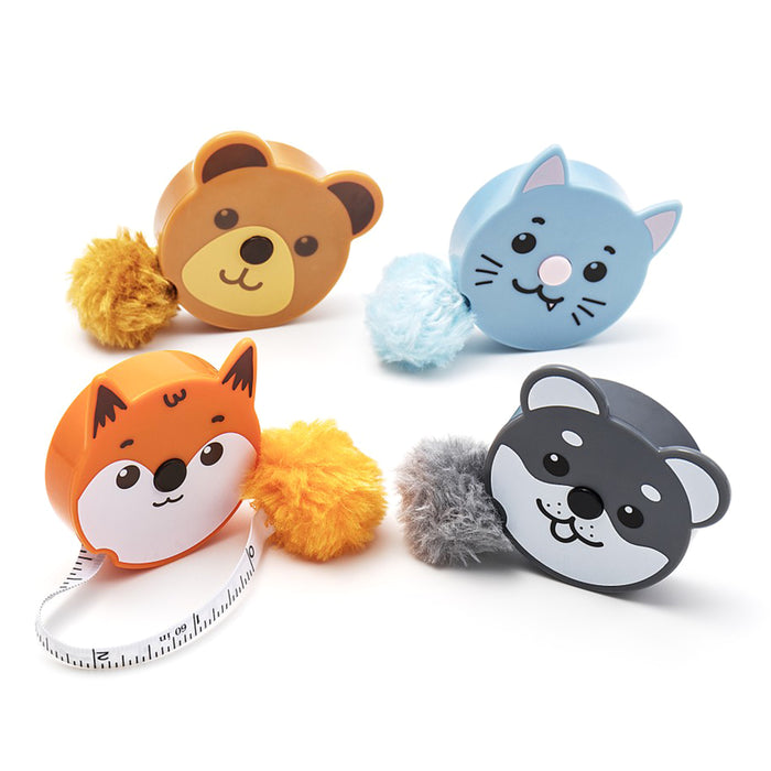 Sew Tasty Retractable Tape Measure Fluffy Animals B253.MET.ZOO