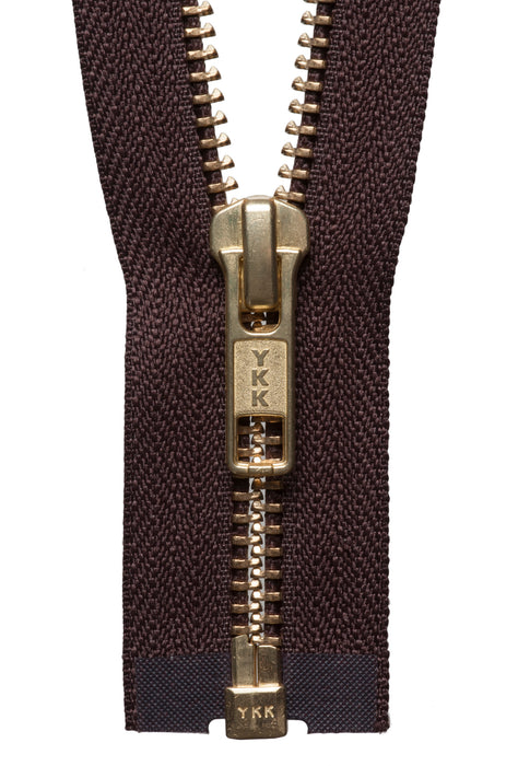 YKK Brass Metal Open End Zip 56cm 22” Y2056