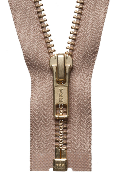 YKK Brass Metal Open End Zip 56cm 22” Y2056
